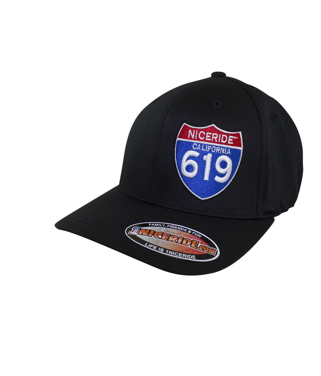 Interstate 619 Classic Flexfit Hat featuring embroidered NICERIDE logo on front panel.