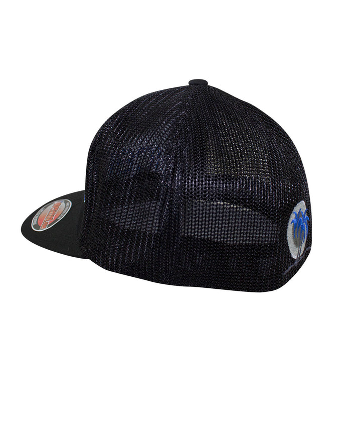 Black Meshback Flexfit Hat showing NICERIDE&