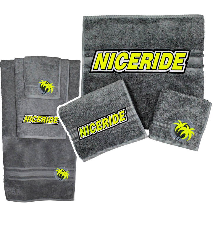 Slick 3 Piece Towel Set featuring soft, 100% hygro cotton body towel, hand towel, and wash cloth.