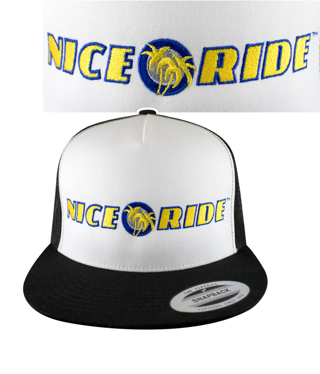Zephir Trucker Hat featuring NICERIDE logo, a stylish hat perfect for outdoor activities.