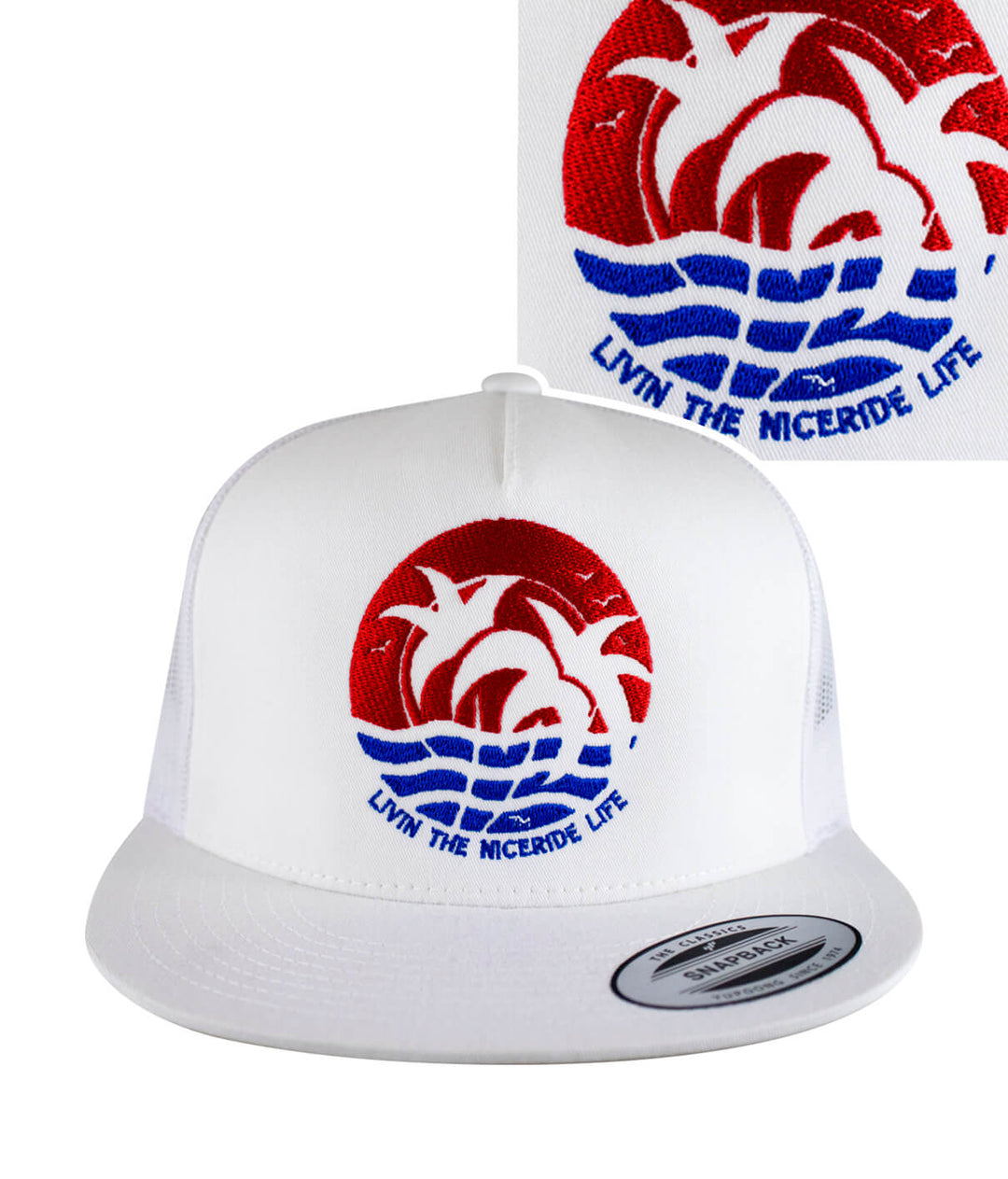 Pair-a-Dice trucker hat featuring a vibrant design and embroidered text, ideal hat for a stylish look.