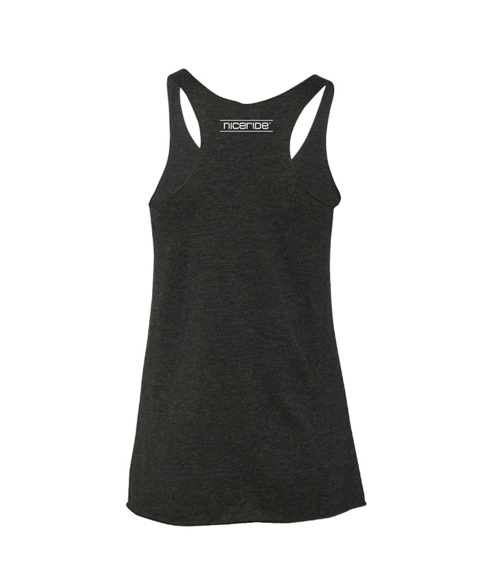 Back view of the ultra-soft tank top featuring NICERIDE&
