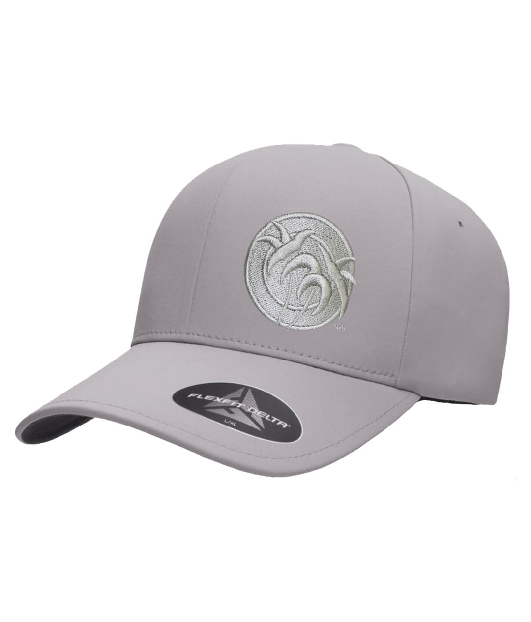 NICERIDE Tone Flexfit Delta baseball hat in gray with embroidered palm design on front panel.