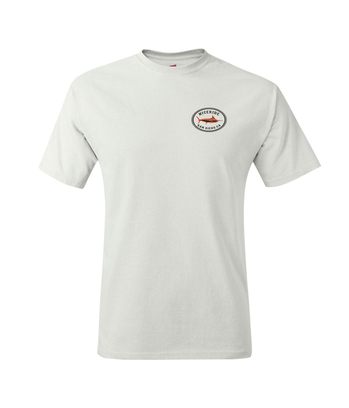 Reeling It In San Diego white 100% cotton men&