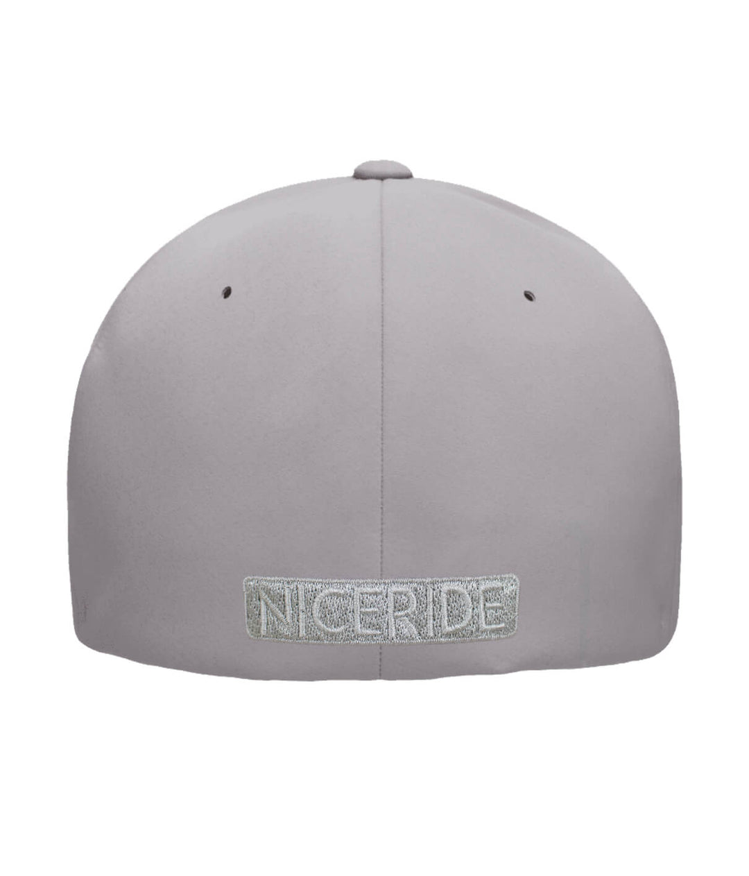 Back view of the NICERIDE "Tone" Flexfit baseball hat featuring subtle embroidery in silver.