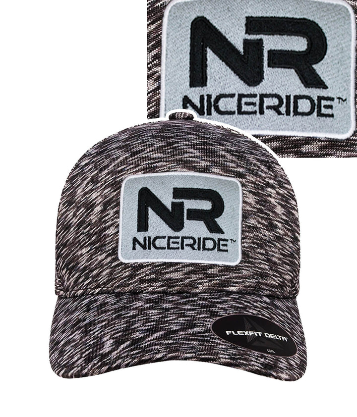 "Target" Performance Flexfit Seamless Unipanel Cap featuring NICERIDE logo on the front and a stylish design.