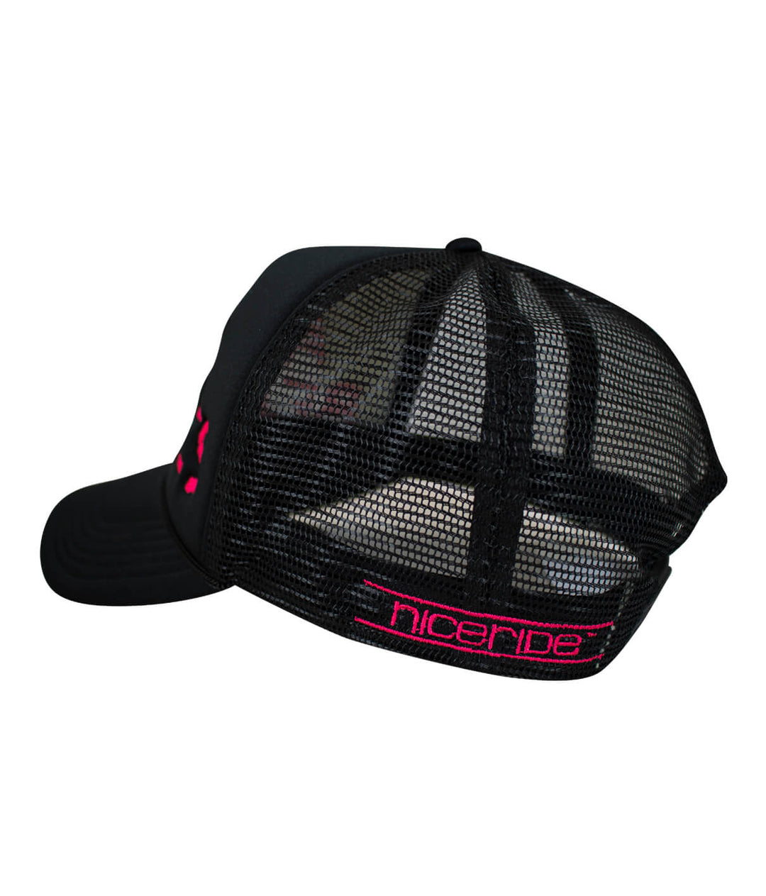 Adios Beaches foam trucker hat with NICERIDE embroidery, perfect for summer adventures.