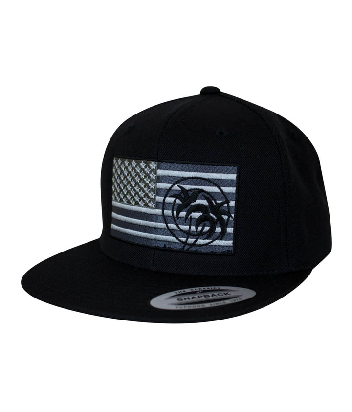 Strong snapback hat with American flag and NICERIDE logo embroidered, perfect stylish baseball cap.