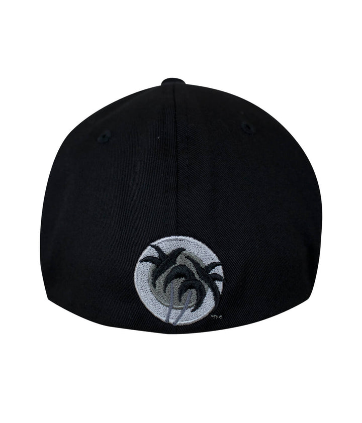 Back view of the Strong - LP Classic Flexfit Hat featuring a blacked out classic palm logo embroidered.