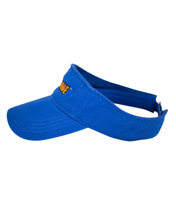 Classic NICERIDE visor in vibrant blue, made of 100% cotton with an embroidered logo on the front.