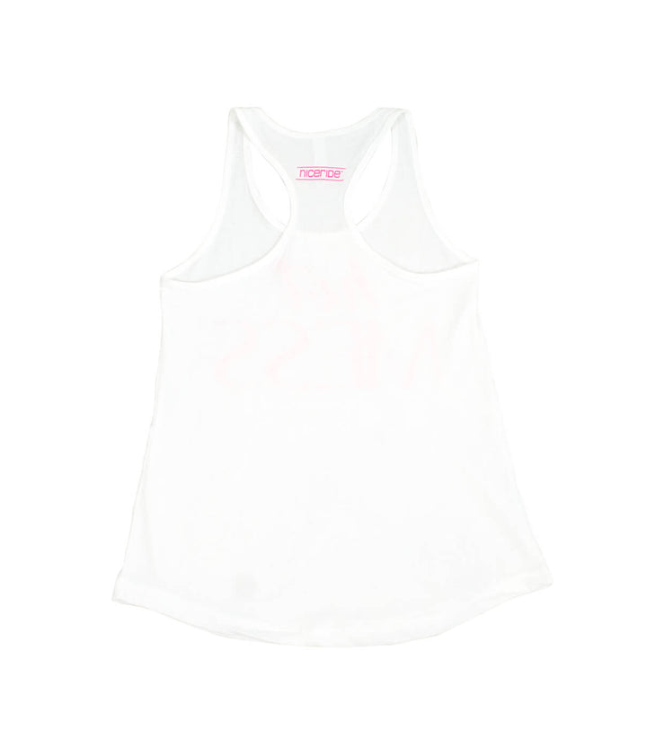 Tank top - Back view of the white Next Level Women&