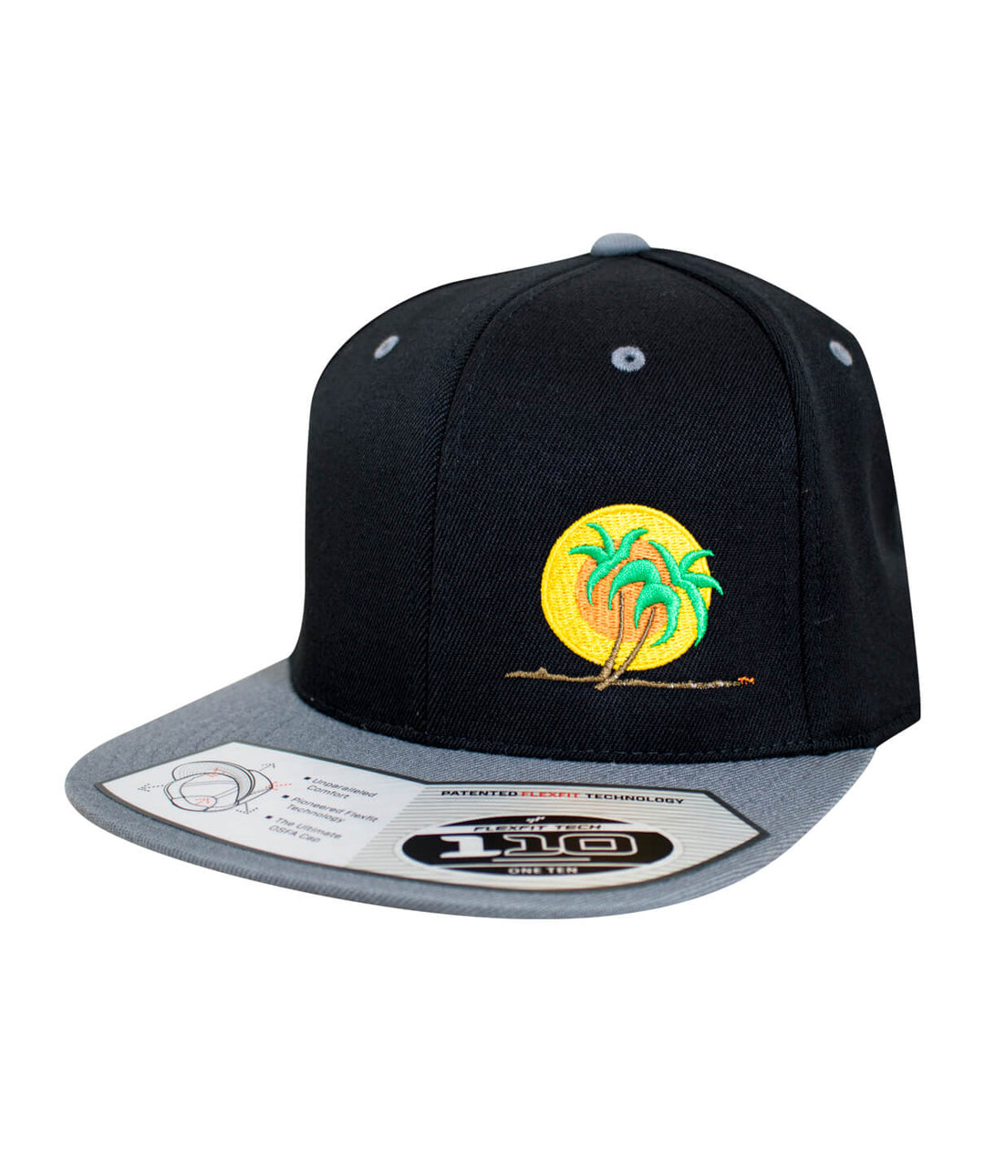 Classic Palm 110F Snapback hat featuring embroidered palm logo on the front and gray brim.