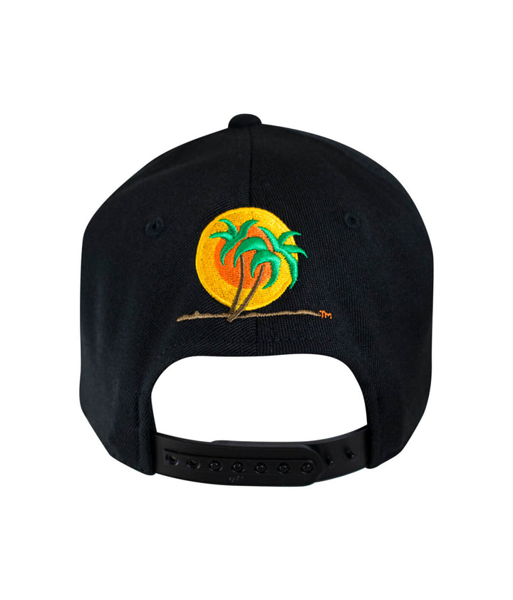 Back view of Classic NICERIDE 110F Snapback hat featuring palm logo embroidery.