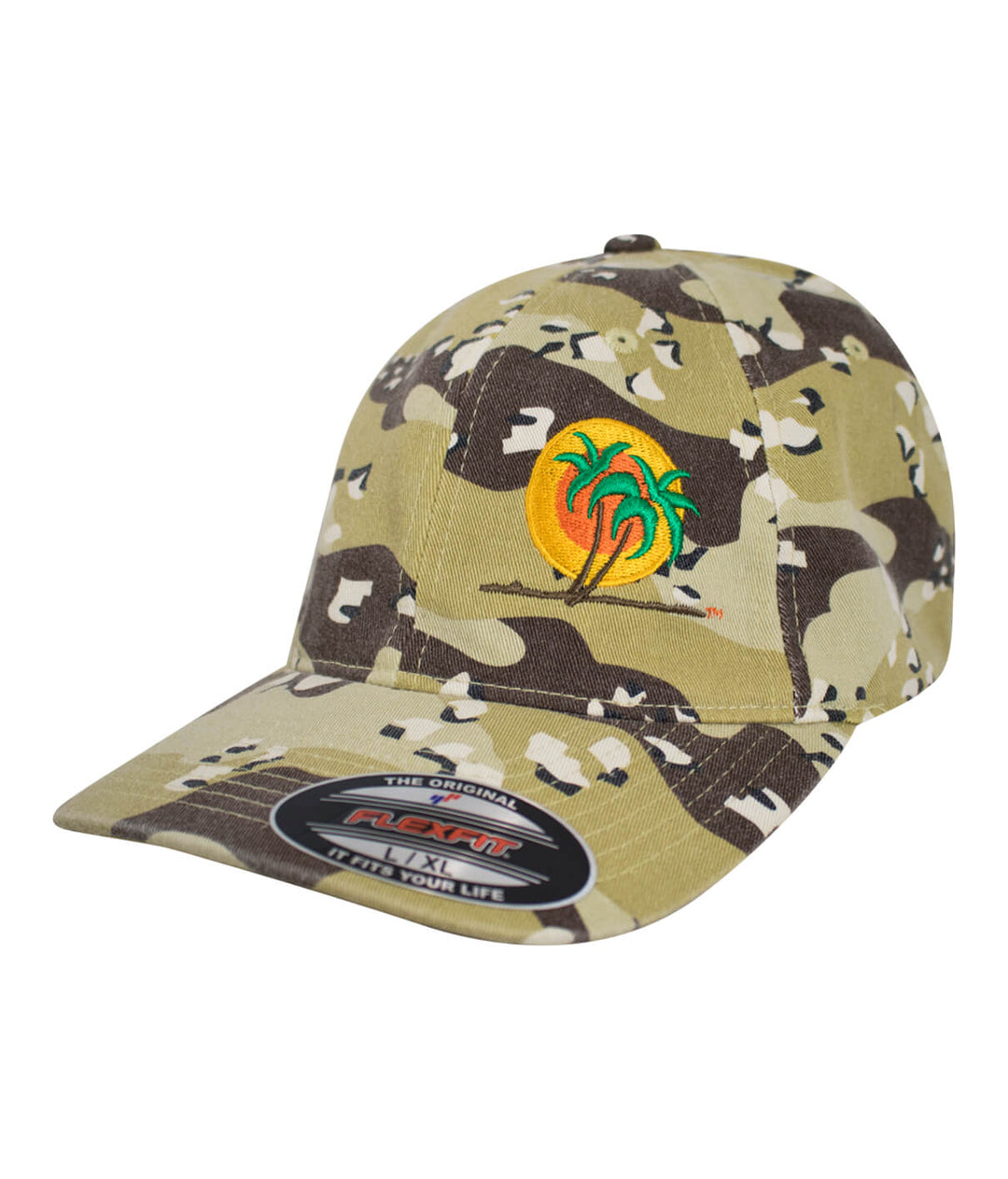 Classic Palm Classic Flexfit Hat, a stylish baseball cap with vibrant palm logo, perfect for casual wear.