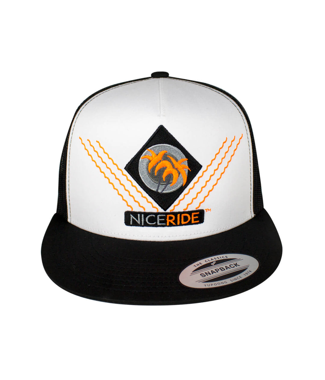 Diamond Head Trucker Hat with NICERIDE logo, a stylish hat designed for casual wear.