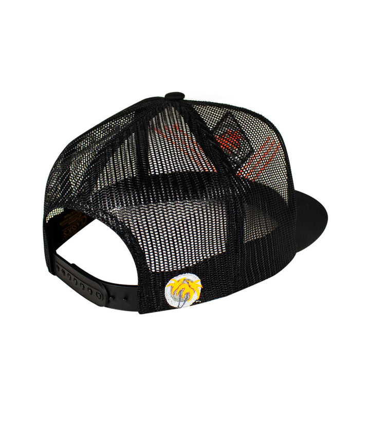 Back view of the Diamond Head Trucker Hat featuring classic palm logo and mesh design, ideal baseball hat.