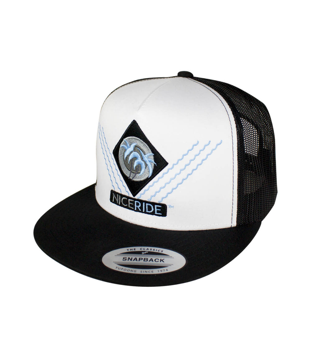 Diamond Head Trucker Hat with NICERIDE logo and classic palm design - a stylish hat for casual wear.