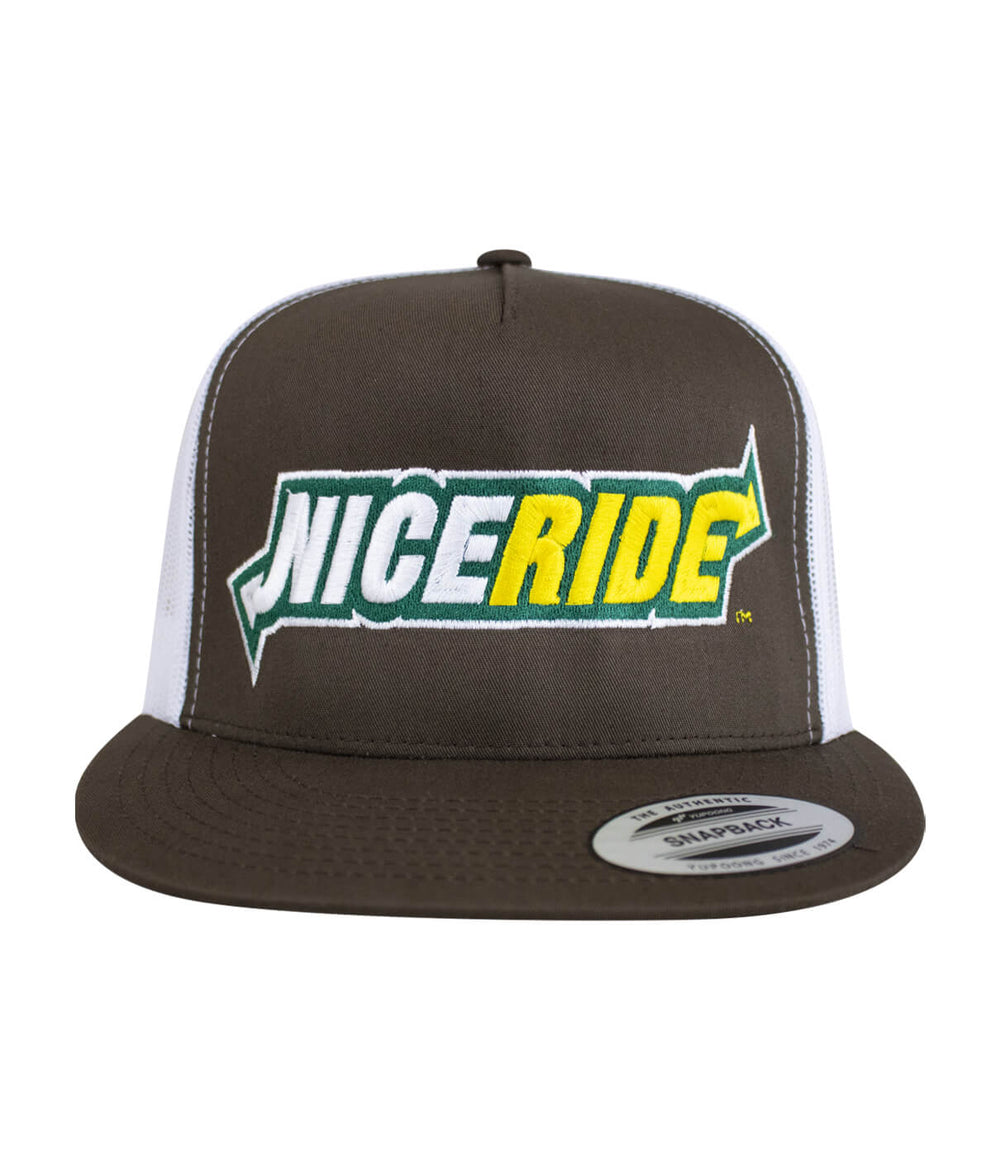 NICERIDE 3 Inch Trucker Hat, Classic Snapback with embroidered logo on front panel, stylish baseball cap.