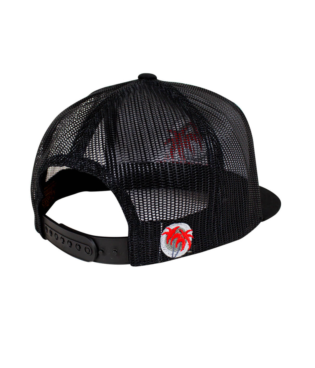Back view of a Black Foam Trucker Hat featuring NICERIDE&