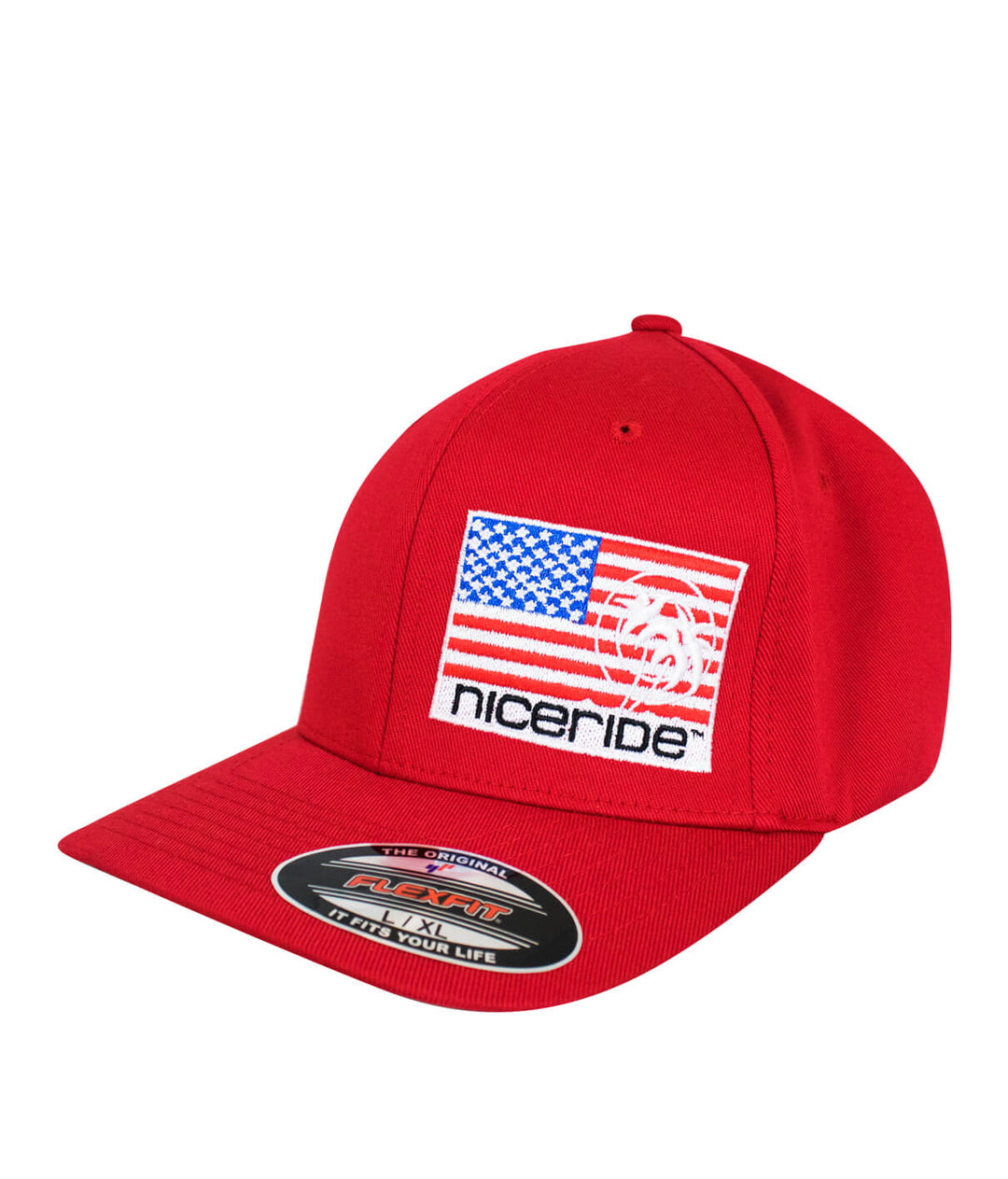 Pride - LP Classic Flexfit Hat featuring American Flag and NICERIDE embroidery, perfect for style and comfort in a hat.