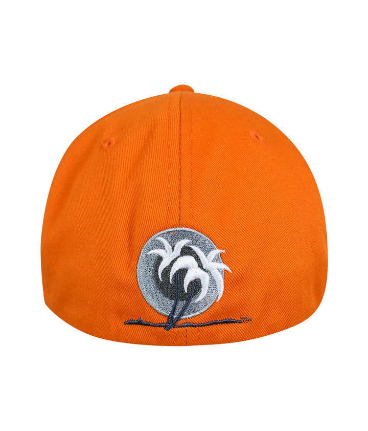 Back view of the Pride - LP hat with classic palm logo embroidered on the orange cap.