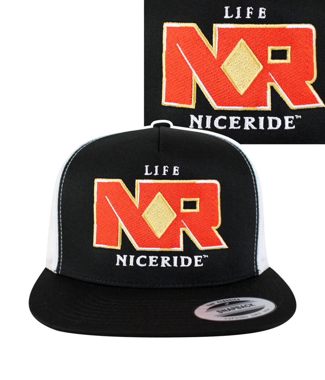 6006 Classic Snapback Trucker Hat featuring NICERIDE&