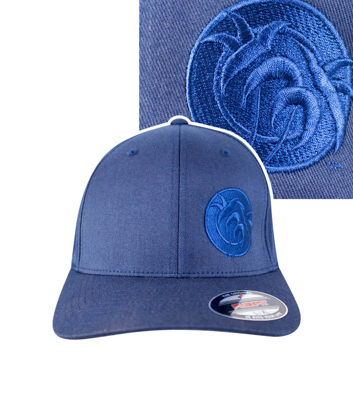 Tone Classic Flexfit Hat featuring a blue embroidered logo, designed for style and comfort.