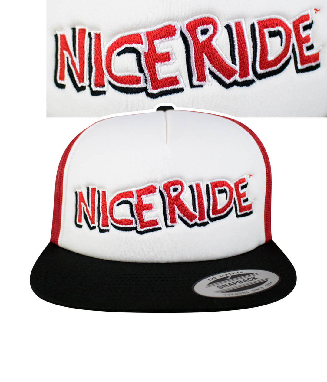 Bed Rock Foam Trucker Hat featuring NICERIDE logo embroidered on front.