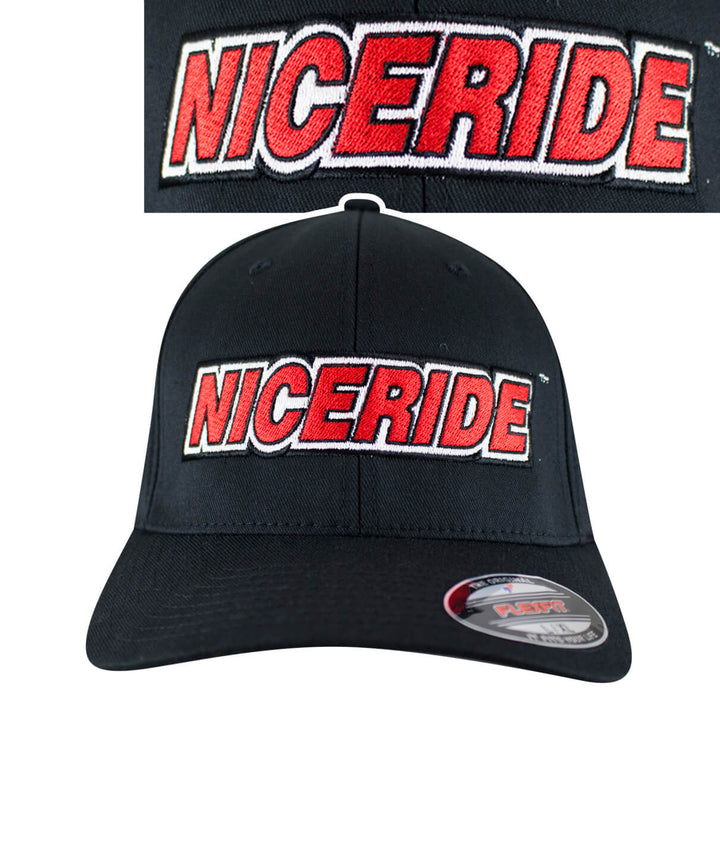 Slick Classic Flexfit Hat featuring NICERIDE logo embroidered on the front, designed in the USA.