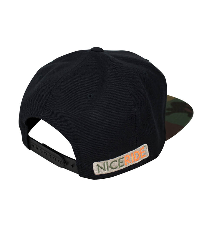 Back view of NICERIDE "Spirit of 76" Flatbill Snapback Hat, showcasing the embroidered logo.
