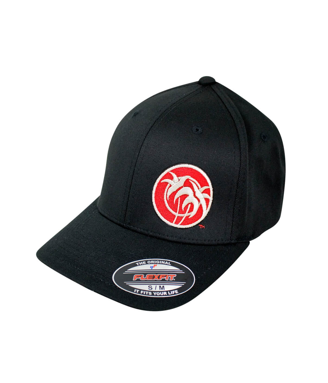 Rojo Negro Classic Flexfit Hat in black with NICERIDE&