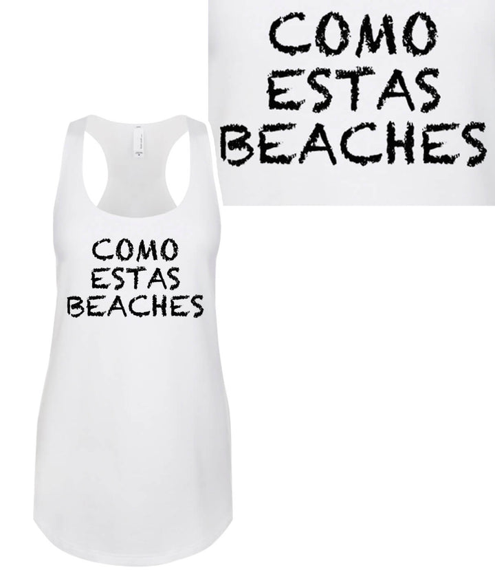 Como Estas Beaches white Next Level women&