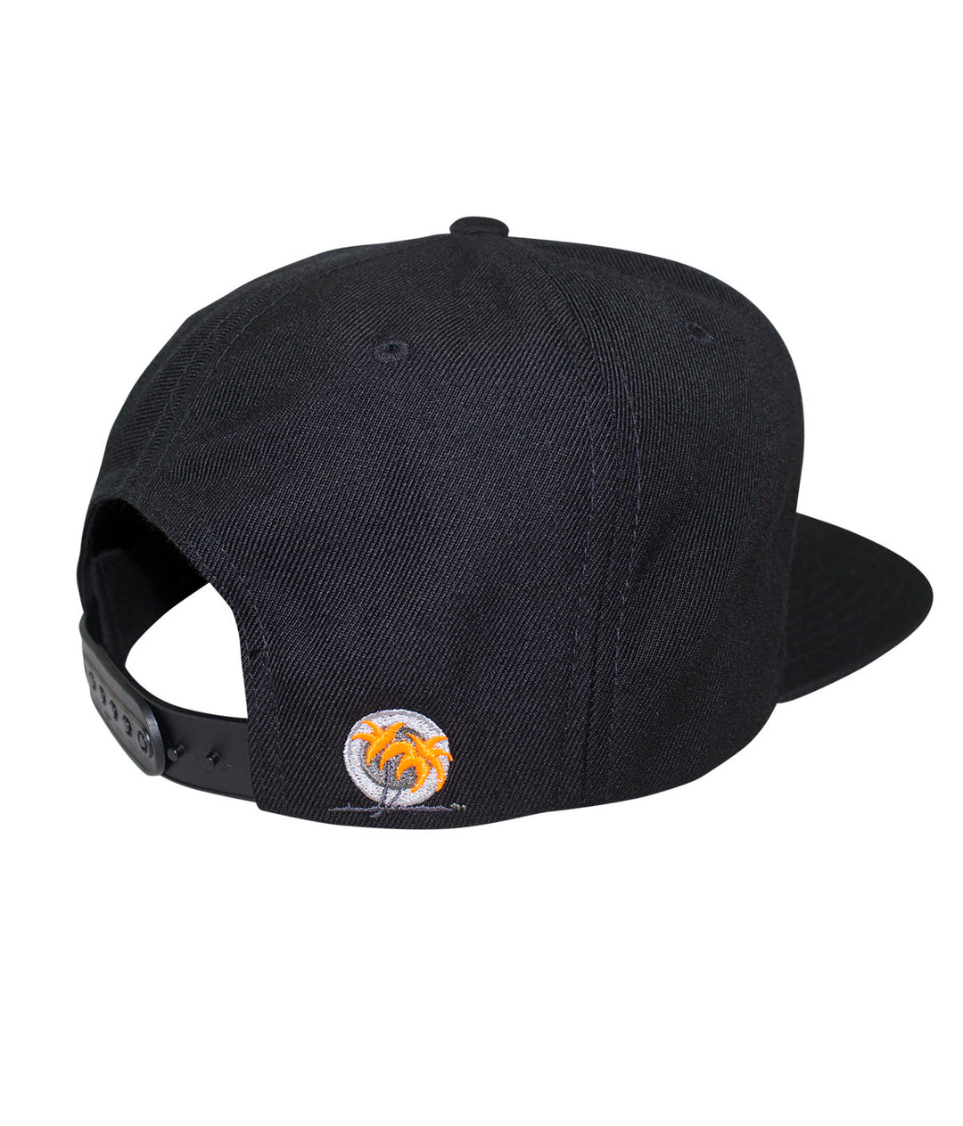 back view of the Tower Patch snapback hat showcasing embroidered palm logo, perfect hat for casual wear.