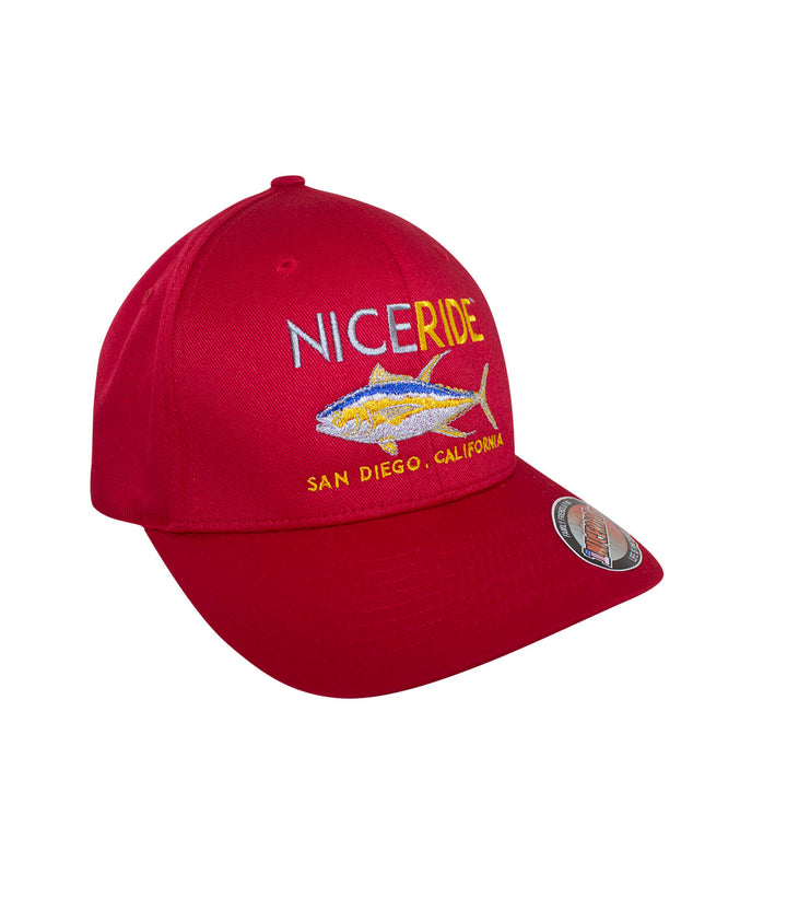 Sorry Charlie Classic Flexfit hat by NICERIDE, featuring vibrant embroidery and a sporty design, made in the USA.