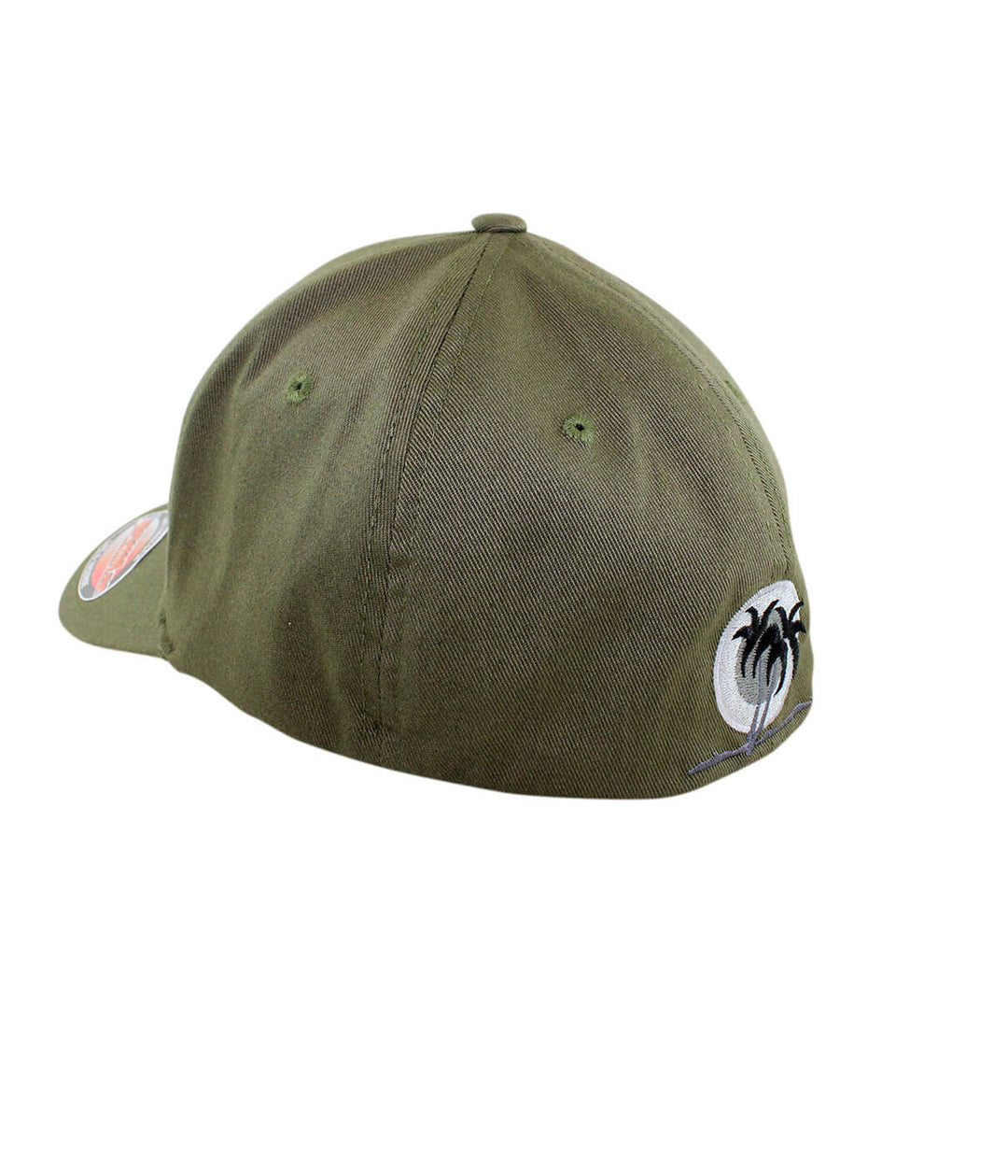 Back view of the Hang 20 Classic Flexfit Hat, featuring blacked out palm logo embroidery.