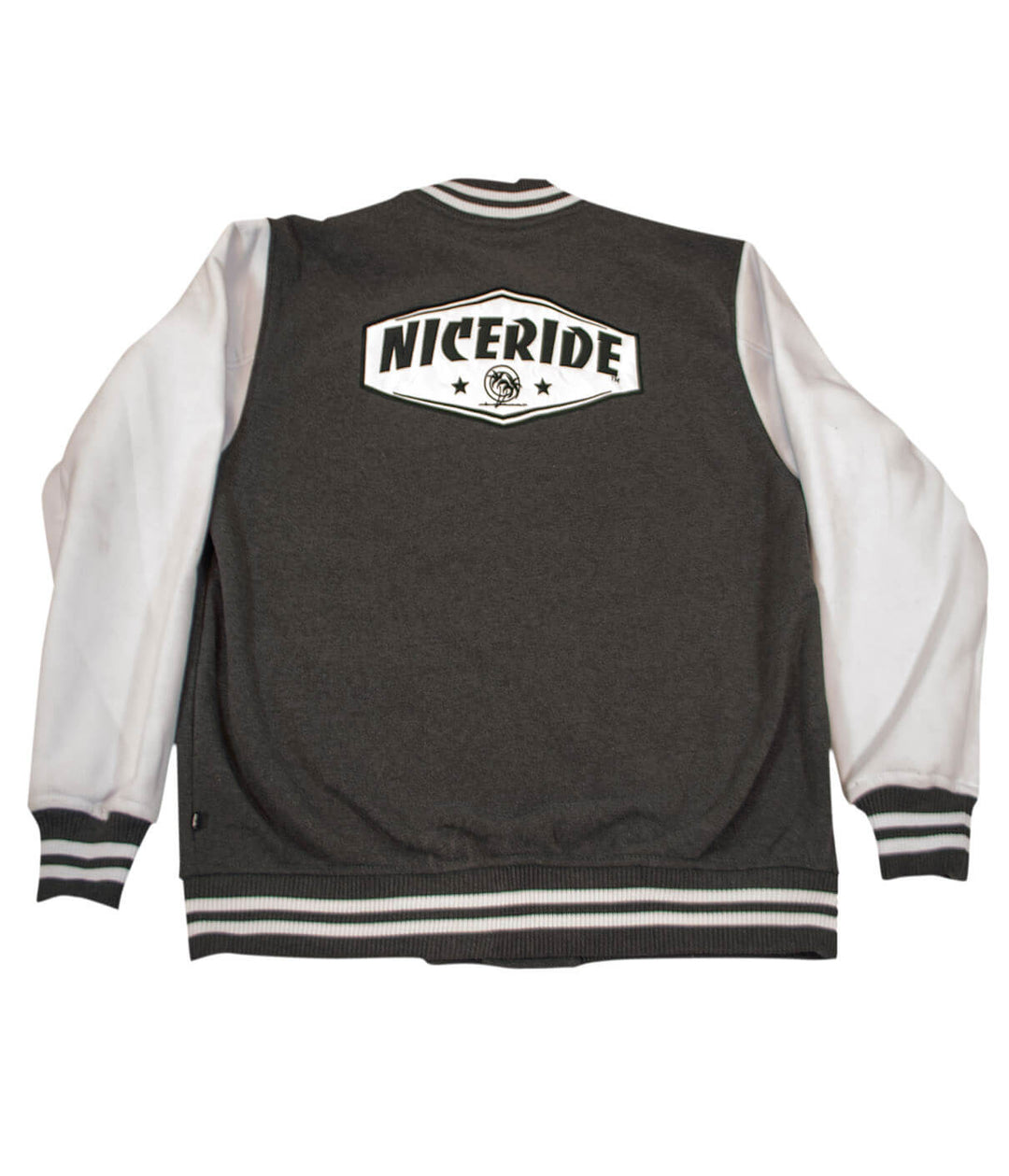 Grease Lightning jacket with NICERIDE logo on back and stylish design, perfect for casual wear.