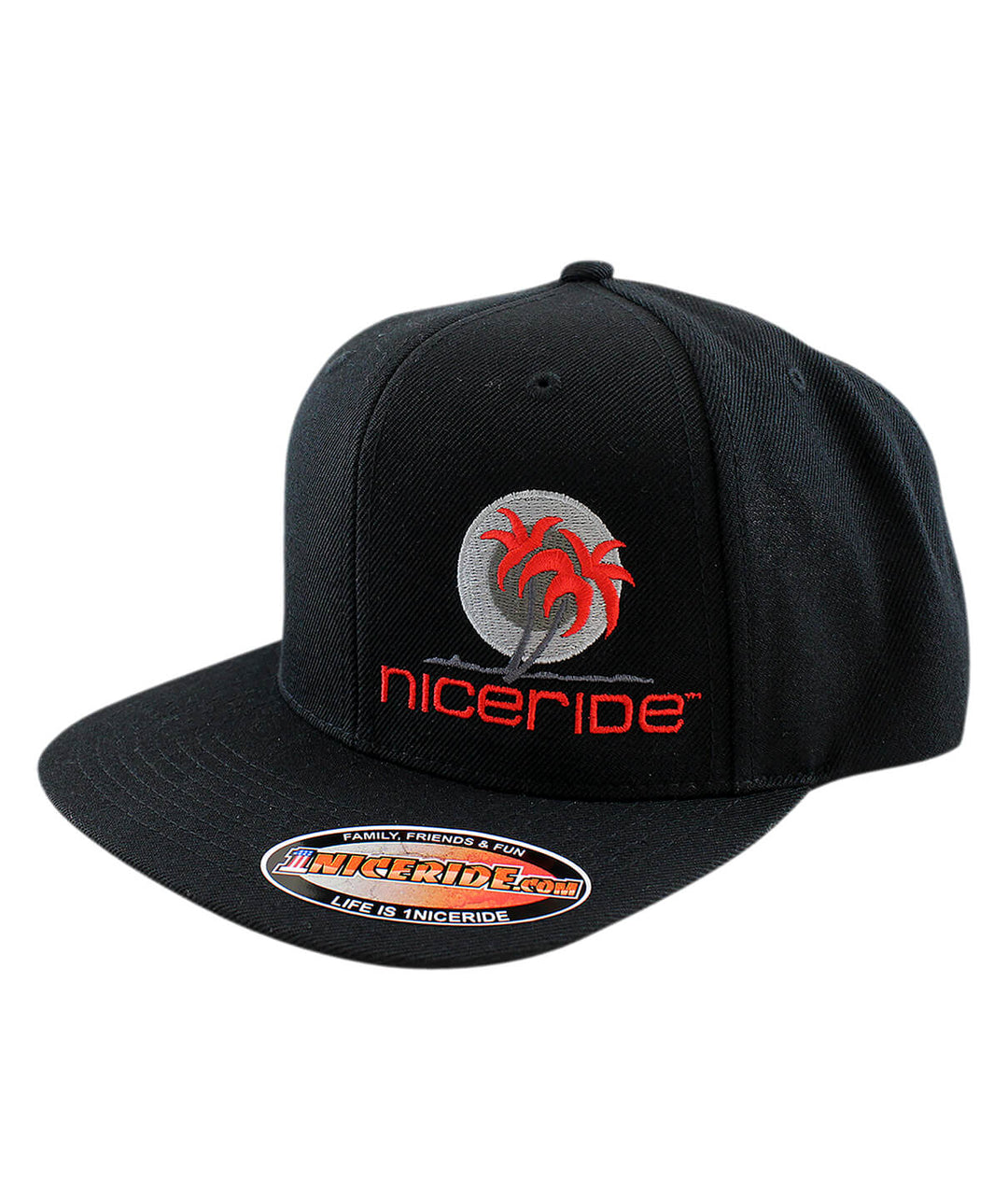 Metro Palm Snapback Hat featuring NICERIDE logo and palm design, classic hat for stylish wear.