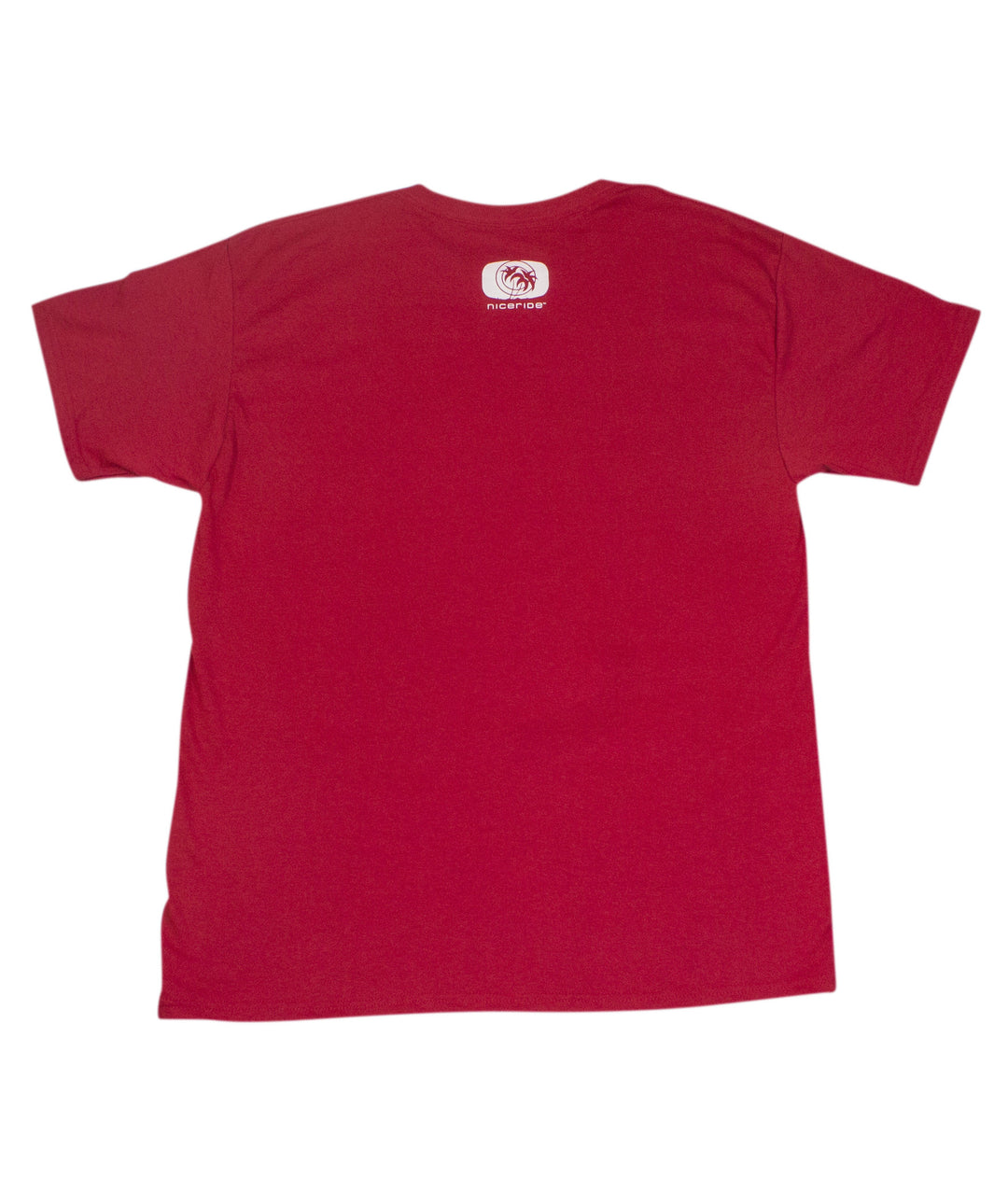 Back view of Wingman red Hanes Men&