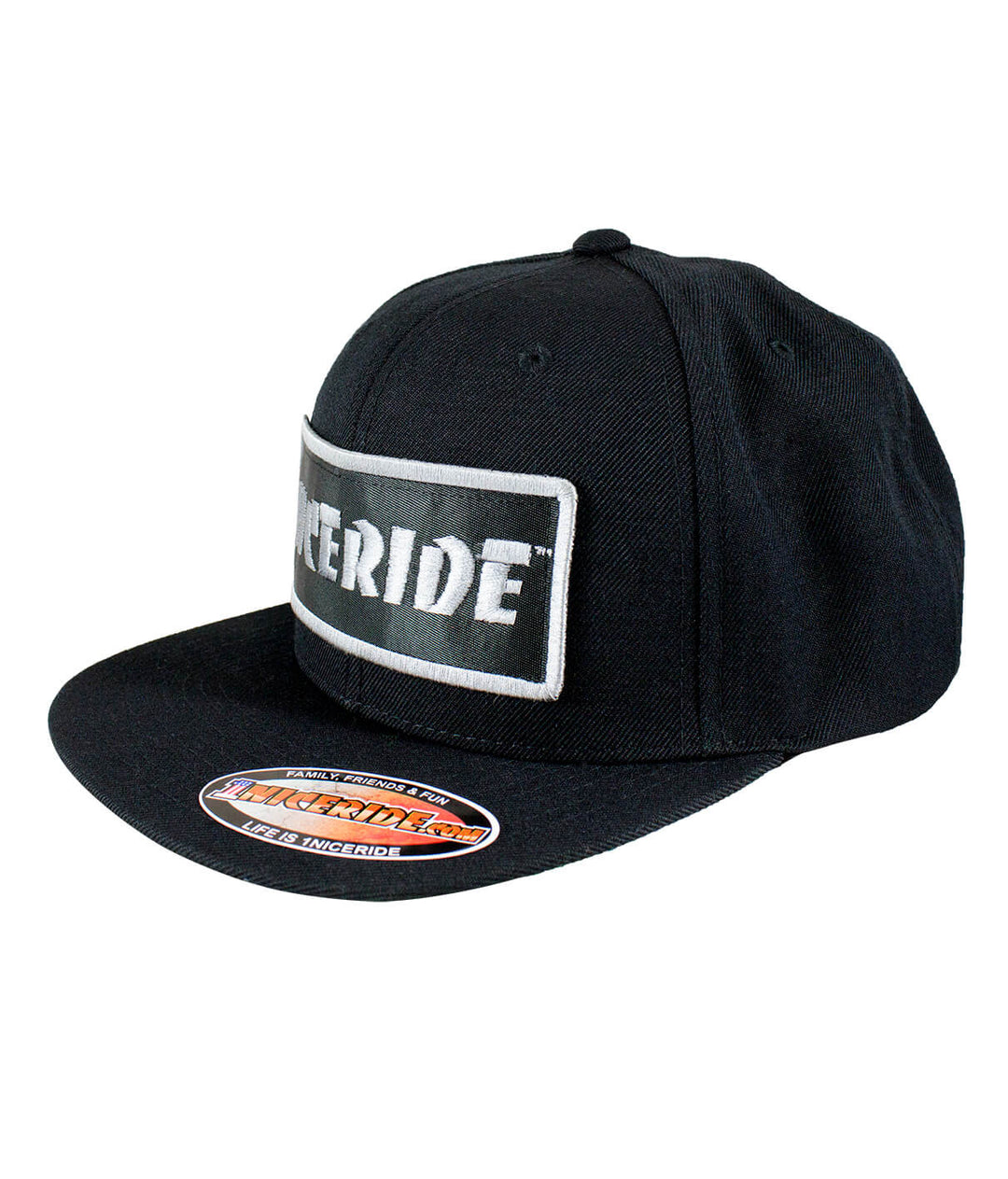 OG Snapback Baseball Hat with NICERIDE patch, a classic hat designed and embroidered in the USA.