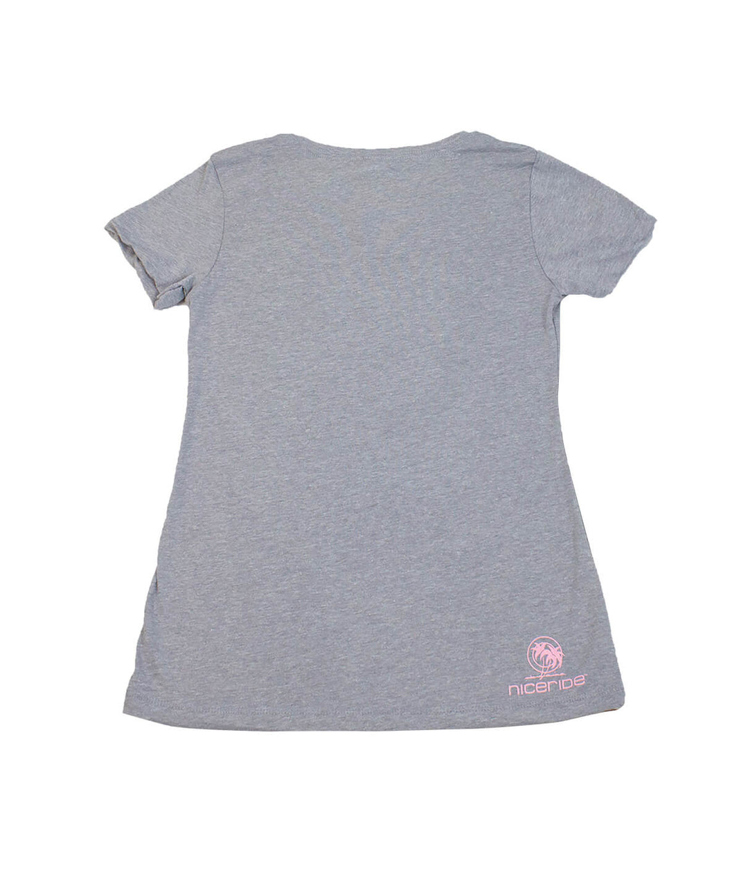 Back view of Valley Girl gray shirt featuring NICERIDE&