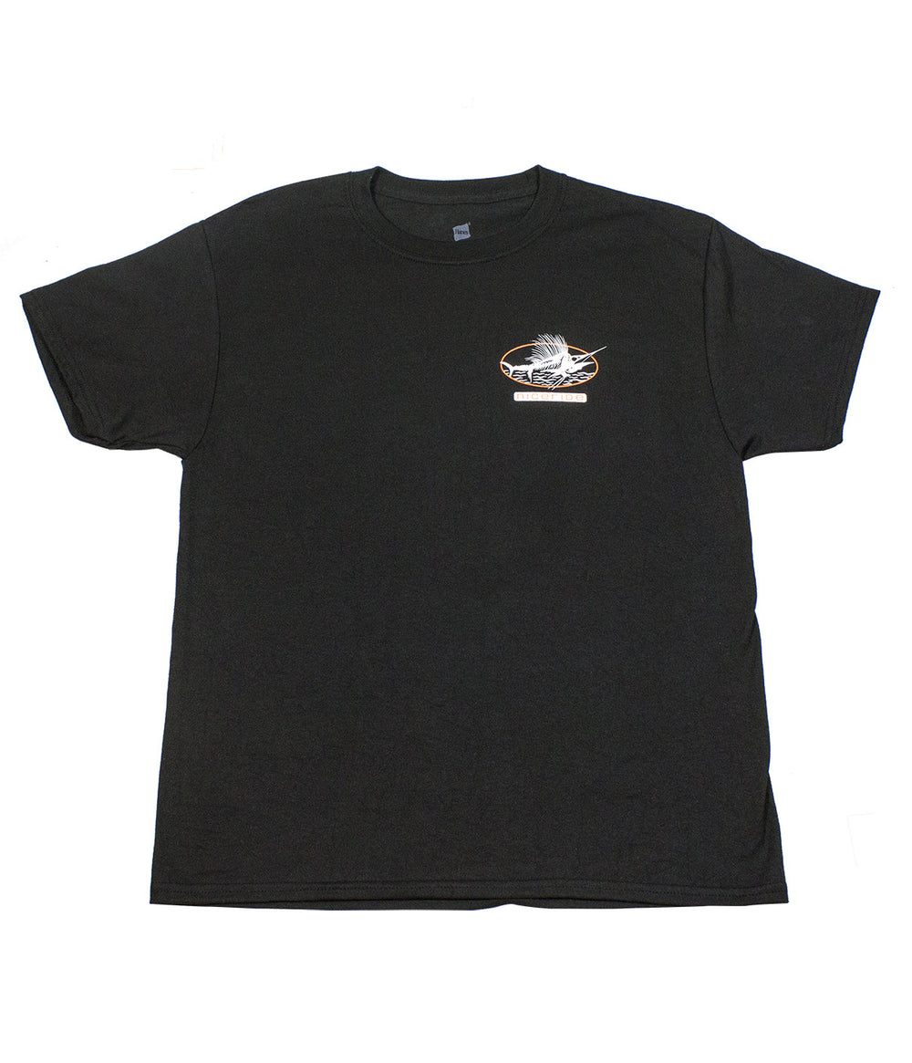 Last Hook Up shirt featuring a printed design on a black Hanes men's comfort blend short sleeve t-shirt.