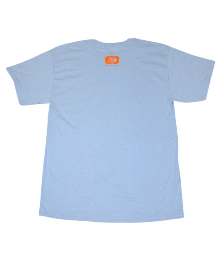 Back view of Tasty Waves blue Hanes Men&